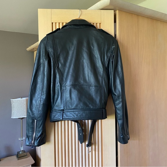 Zara sheep leather biker jacket black - Picture 11 of 16